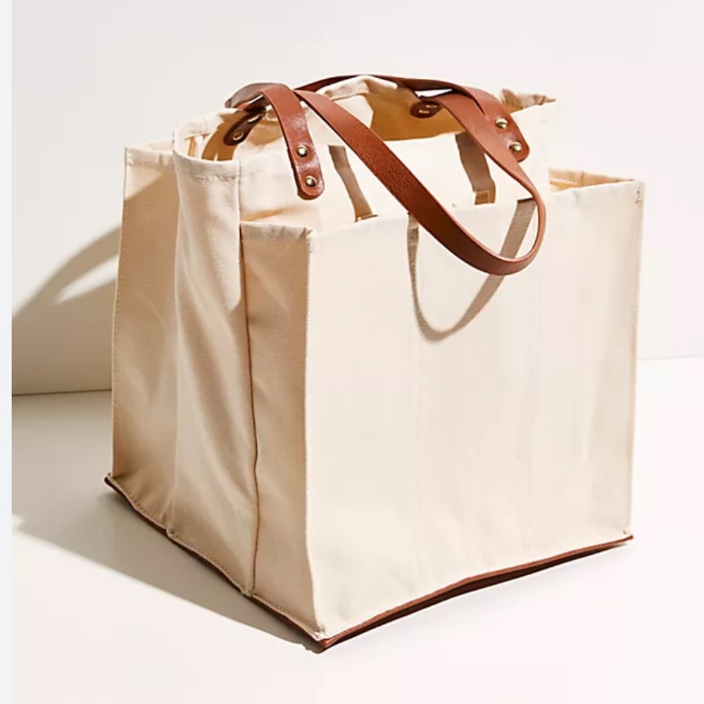 NWOT Free People Verve Canvas Market Tote - Picture 3 of 15